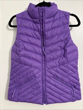 Talbots Purple Petites Quilted Vest